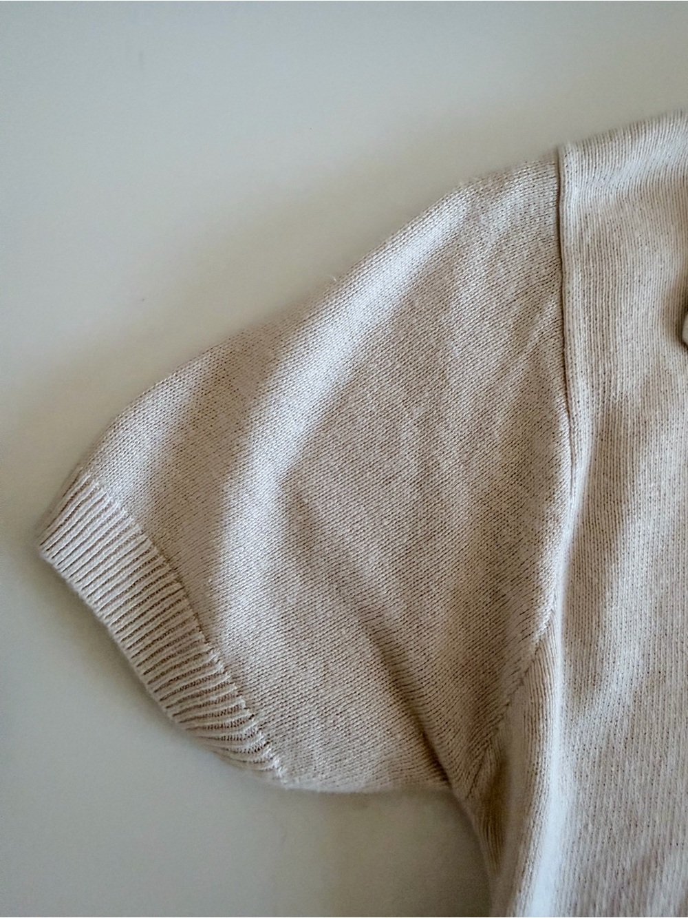 J.Crew Linen Blend Sweater Polo | Oatmeal Beige | XXS - Picture 6 of 9